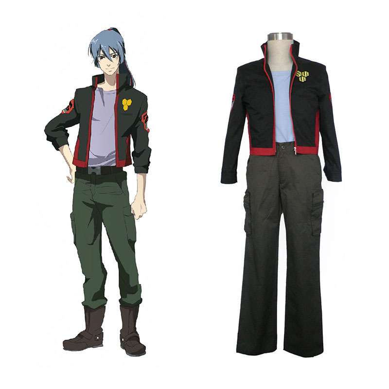 Macross F Ozma Lee 1 SMS Team Anime Cosplay Costumes Outfit