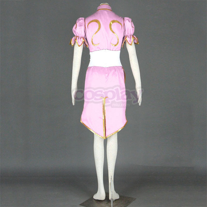 Street Fighter Chun- Li 3 Pink Anime Cosplay Costumes Outfit