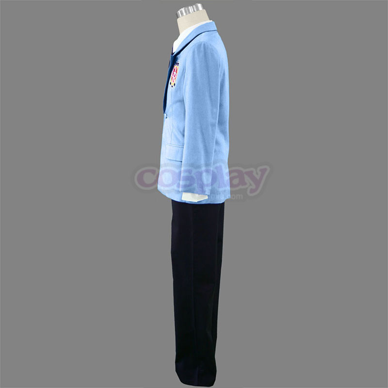 Ouran High School Host Club Male Uniforms Blue Anime Cosplay Costumes Outfit