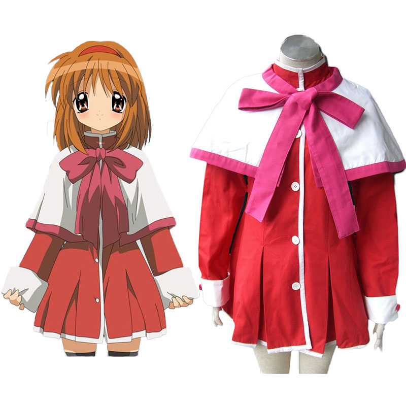 Kanon High School Uniforms Pink Ribbon Anime Cosplay Costumes Outfit