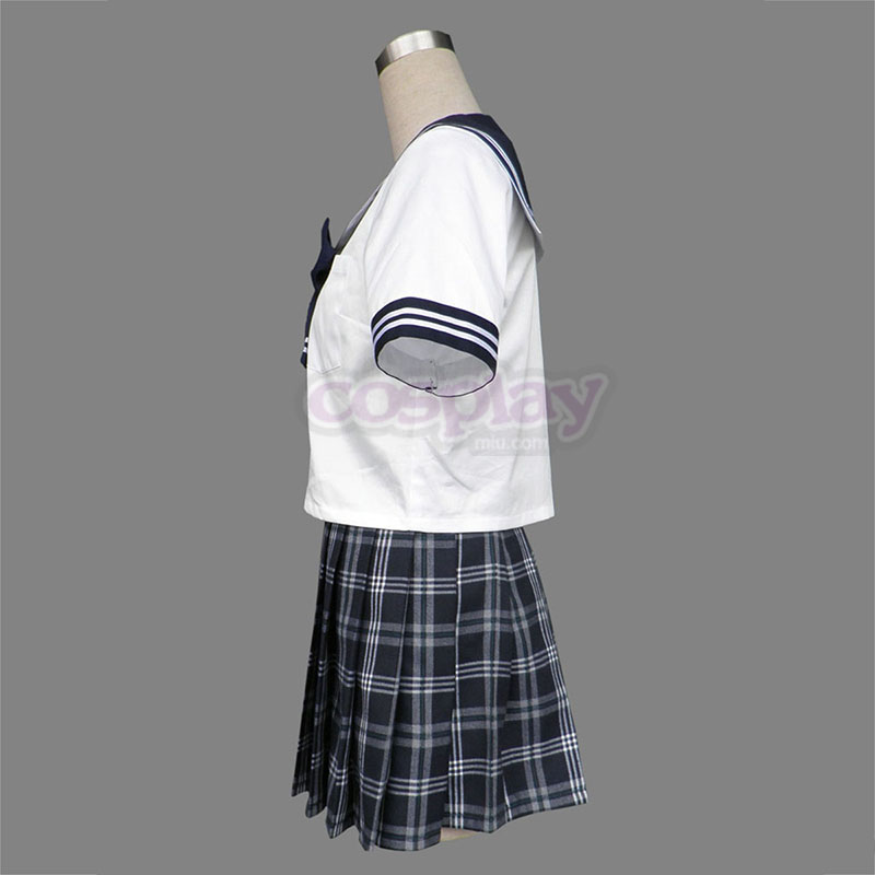 Sailor Uniform 5 Black Grid Anime Cosplay Costumes Outfit