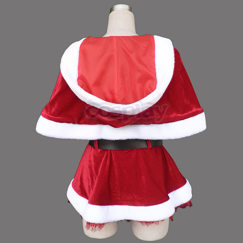 Red Christmas Lady Dress 5 Anime Cosplay Costumes Outfit