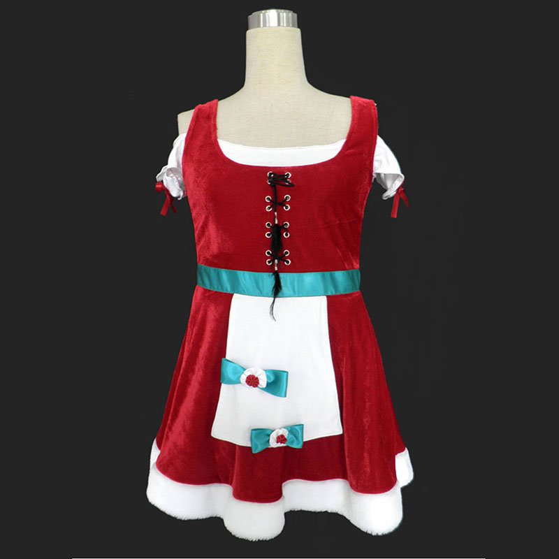 Christmas Lady Dress 8 Anime Cosplay Costumes Outfit