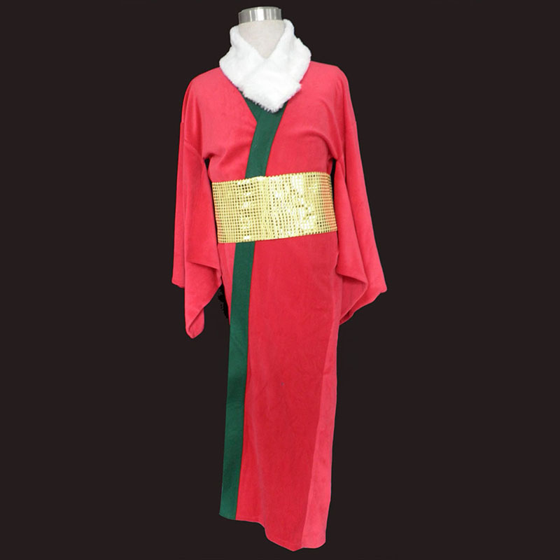Christmas Red Kimono 1 Anime Cosplay Costumes Outfit