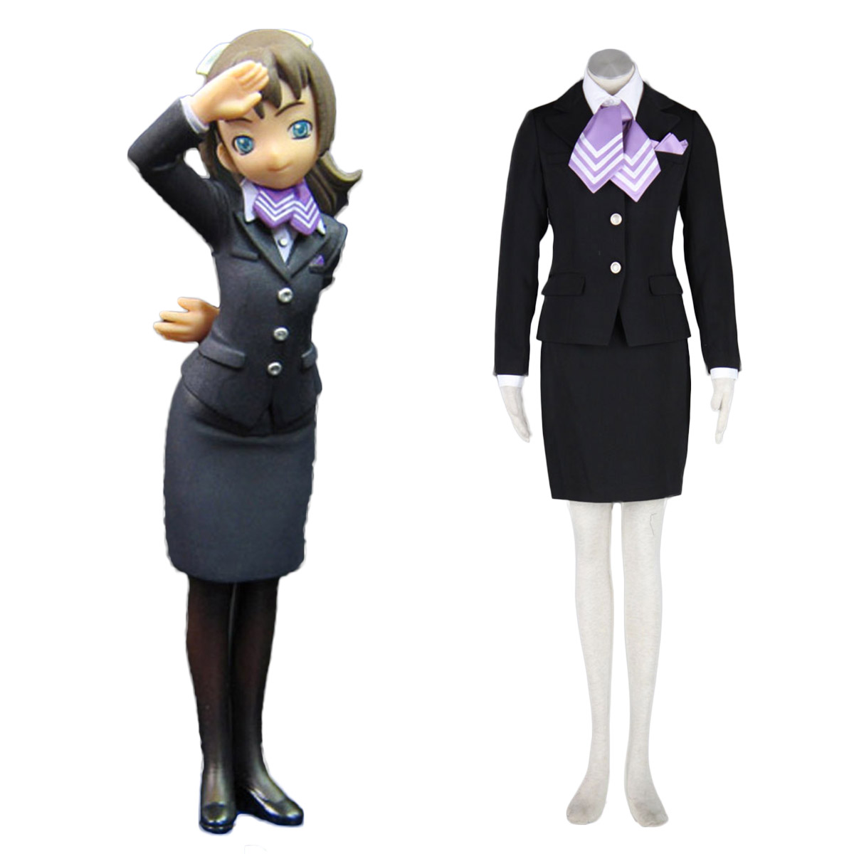 Aviation Uniform Culture Stewardess 9 Anime Cosplay Costumes Outfit