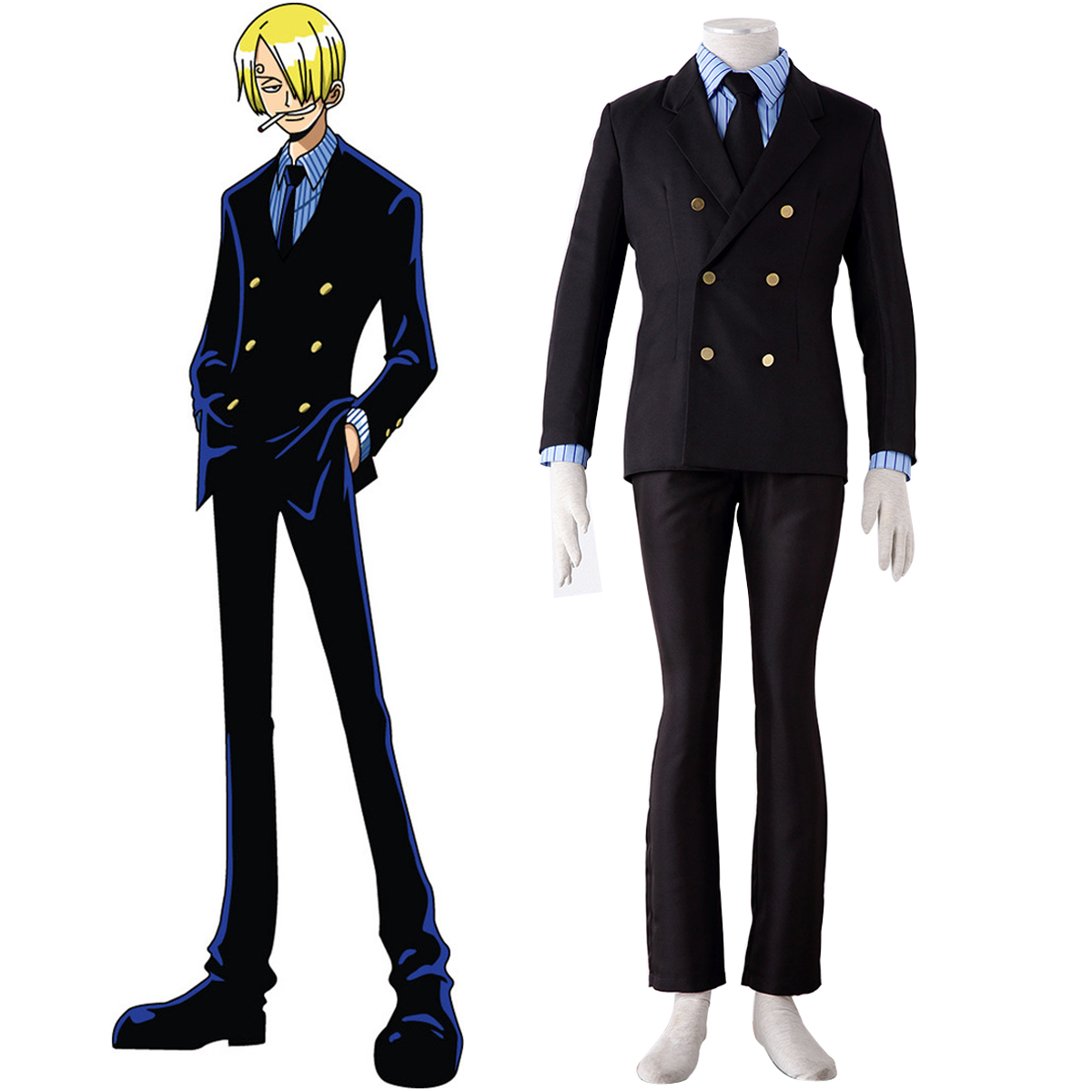 One Piece Sanji 1 Anime Cosplay Costumes Outfit