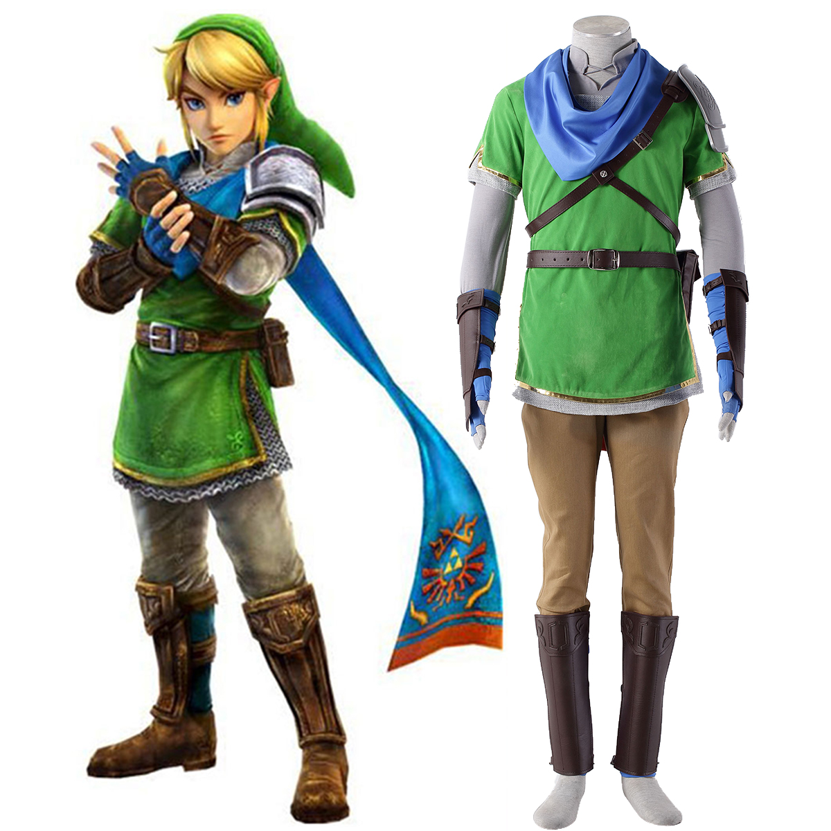 The Legend of Zelda Hyrule-Warriors Link 5 Anime Cosplay Costumes Outfit