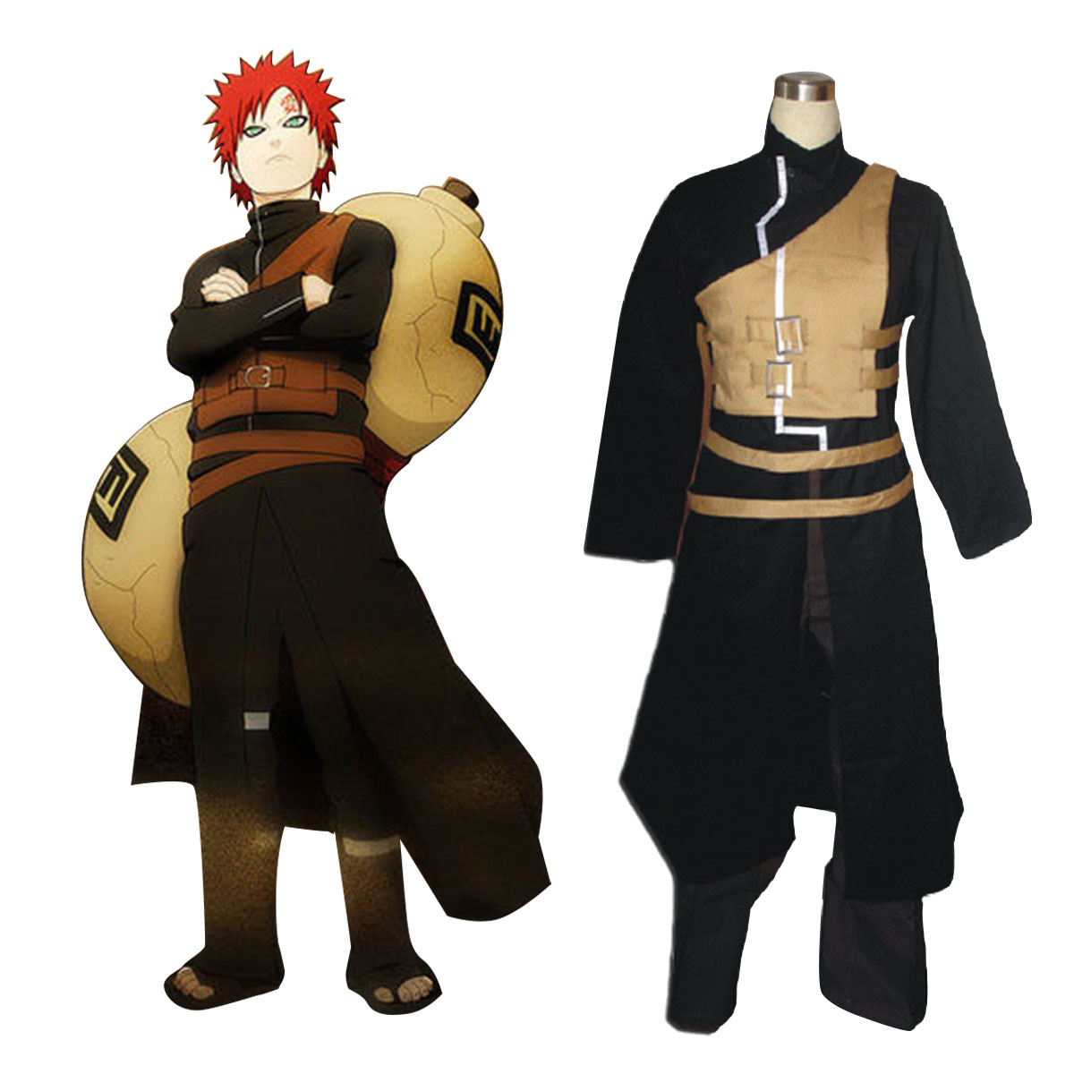 Naruto Shippuden Gaara 2 Anime Cosplay Costumes Outfit