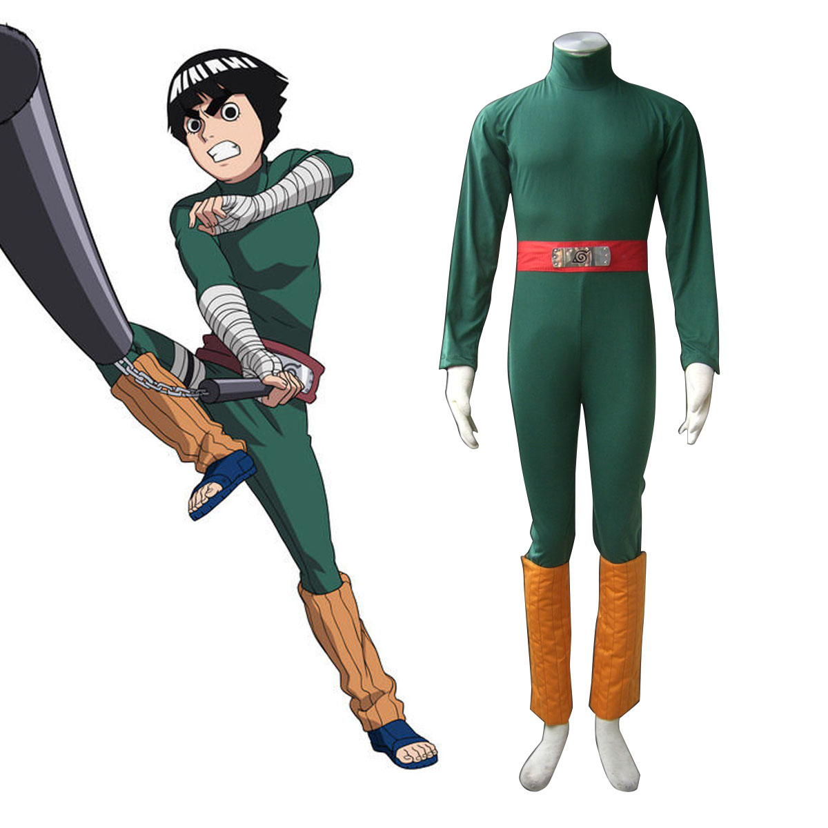 Naruto Rock Lee 1 Anime Cosplay Costumes Outfit