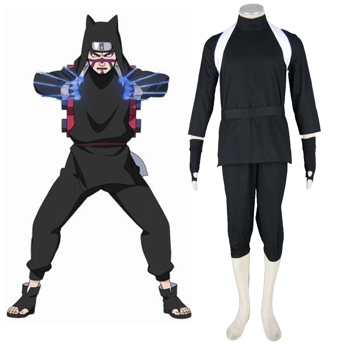 Naruto Shippuden Kankuro 2 Anime Cosplay Costumes Outfit