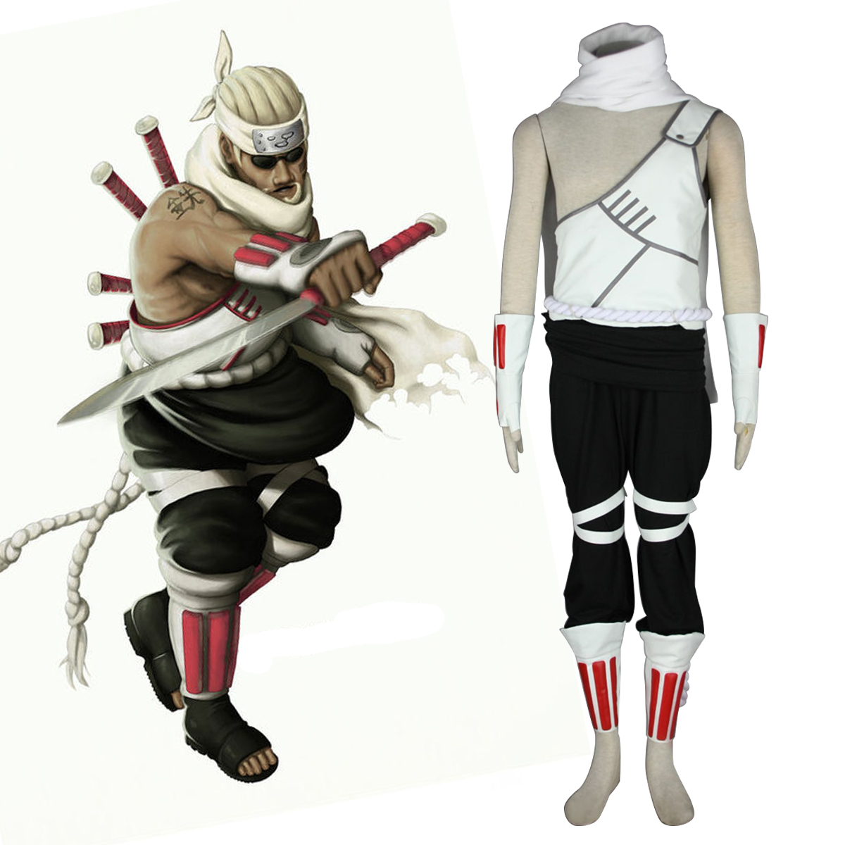 Naruto Killer B 1 Anime Cosplay Costumes Outfit
