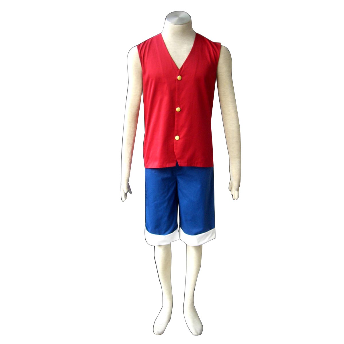 One Piece Monkey D. Luffy 1 Red Anime Cosplay Costumes Outfit