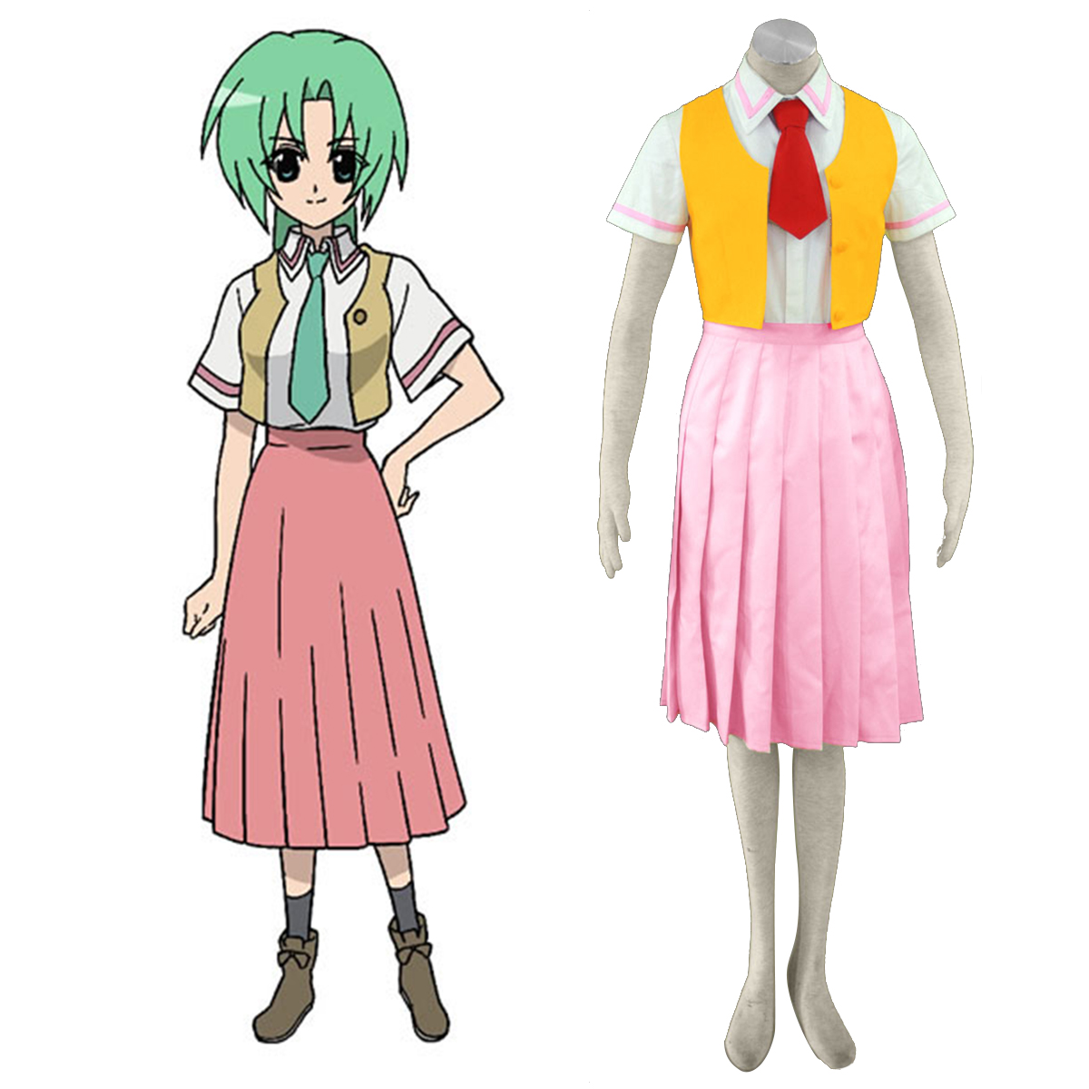Higurashi When They Cry Sonozaki Mion 1 Anime Cosplay Costumes Outfit