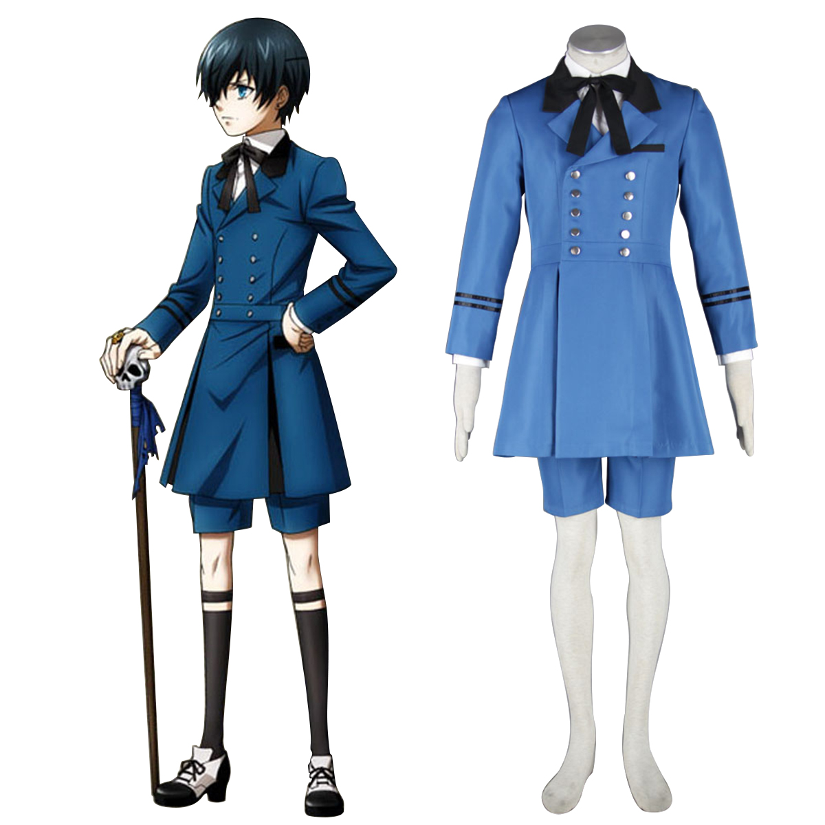Black Butler Ciel Phantomhive 5 Anime Cosplay Costumes Outfit