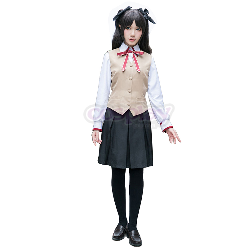 The Holy Grail War Tohsaka Rin 3 School Uniform Anime Cosplay Costumes Outfit