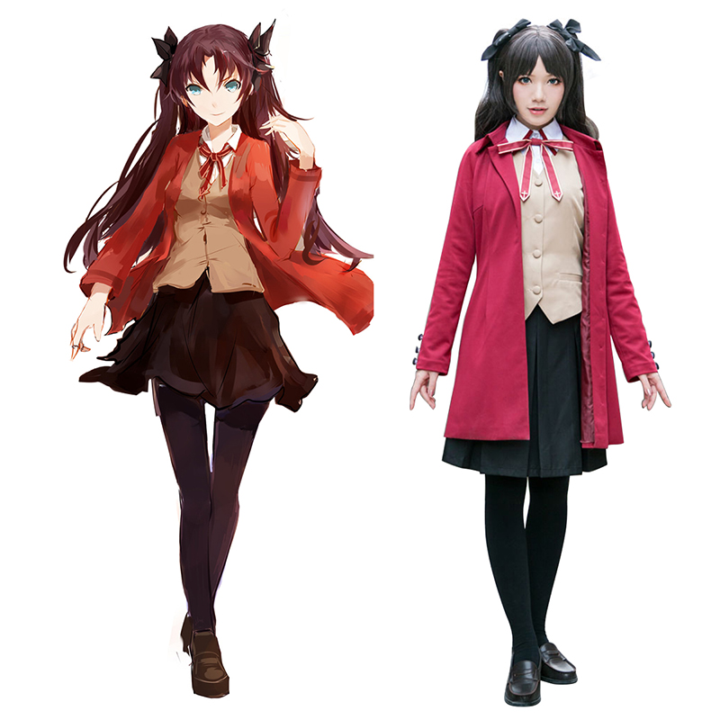 The Holy Grail War Tohsaka Rin 5 Anime Cosplay Costumes Outfit