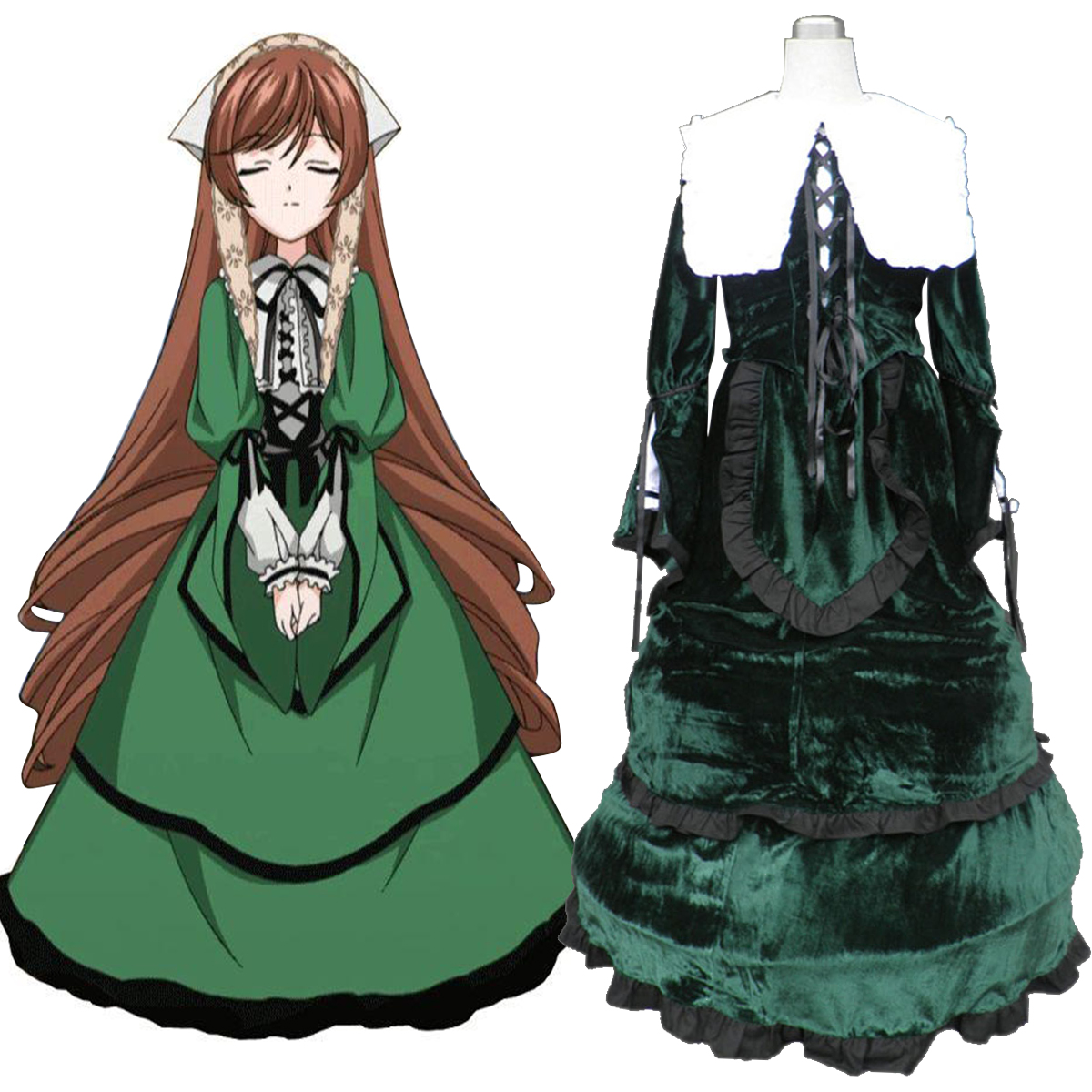 Rozen Maiden Suiseiseki Anime Cosplay Costumes Outfit