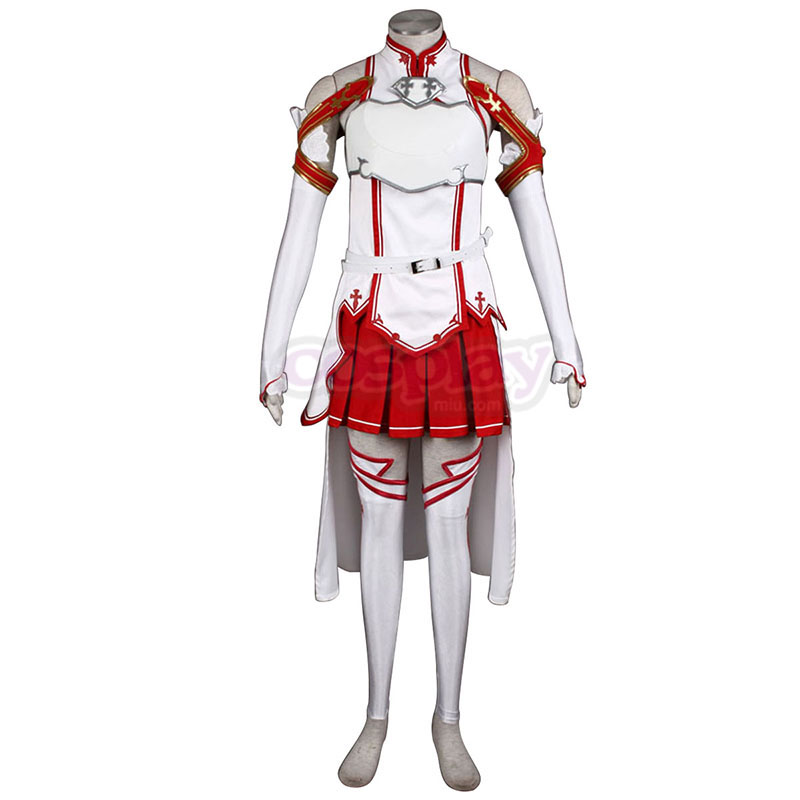 Sword Art Online Asuna 1 Anime Cosplay Costumes Outfit