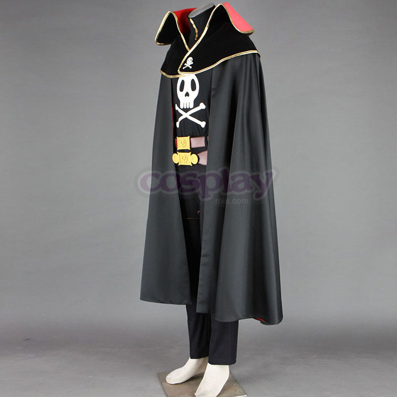 Galaxy Express 999 Captain Harlock Anime Cosplay Costumes Outfit