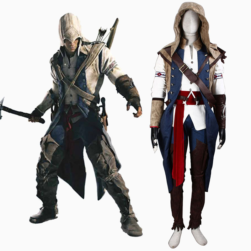 Assassin's Creed III Assassin 7 Anime Cosplay Costumes Outfit
