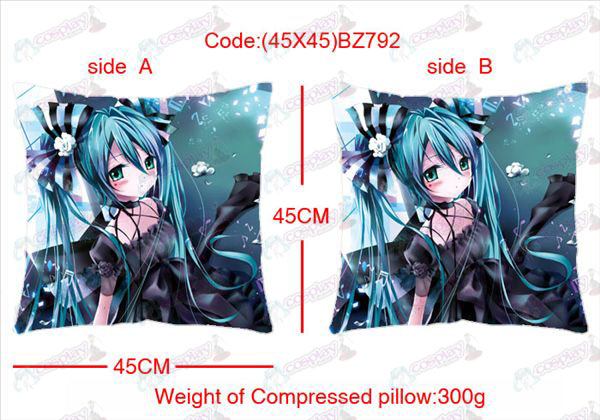 (45X45) BZ792-Hatsune Miku Accessories Anime sided square pillow