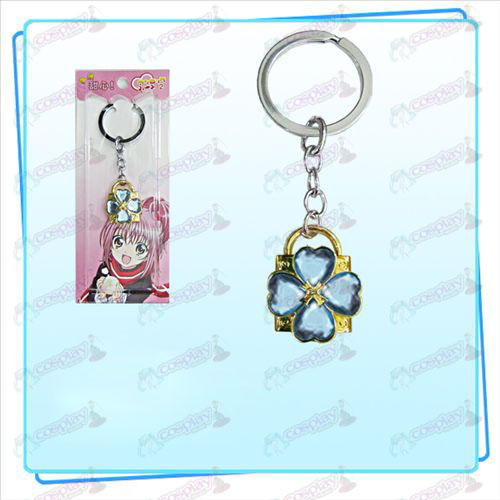Shugo Chara! Accessories Lock key ring (golden locks blue diamond)