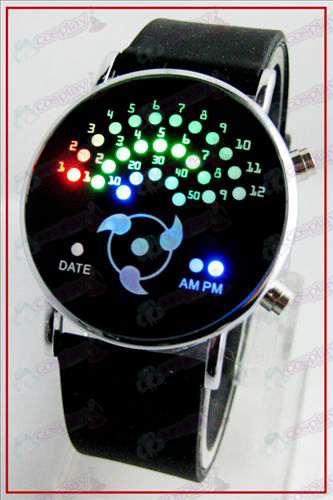 Colorful korean fan LED watches - write round eyes