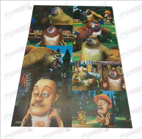 42 * 29cm Bear Comes embossed posters (8 / set)