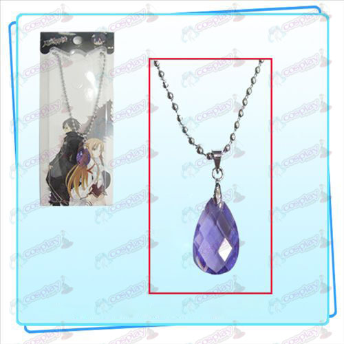 Sword Art Online Accessories Kazuto Asuna Yui heart necklace (purple