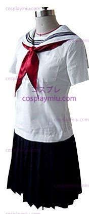 White And Black Sailor Short Sleeves School Uniform