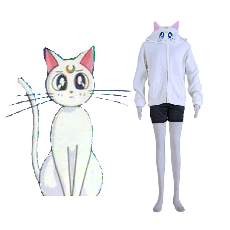 Sailor Moon White Cat Artemis Anime Cosplay Costumes Outfit