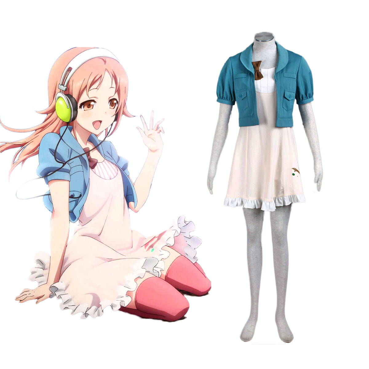 Tari Tari Miyamoto konatsu 2 Anime Cosplay Costumes Outfit