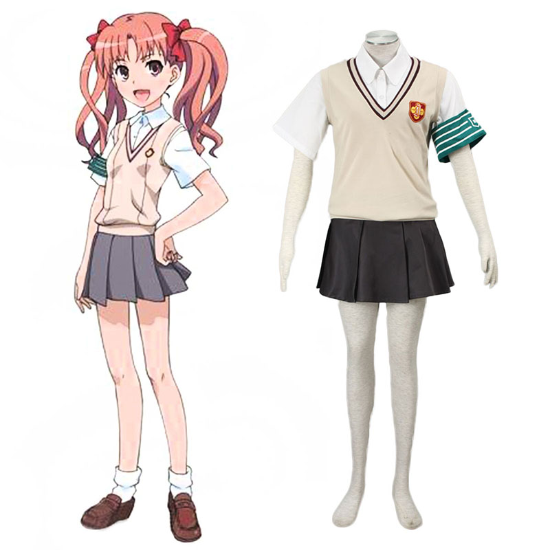 A Certain Scientific Railgun Kuroko Shirai 1 Anime Cosplay Costumes Outfit