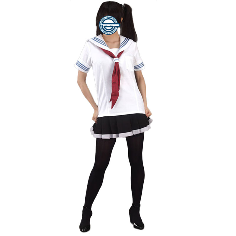 Sailor Suit Uniform 1 Red Tie Anime Cosplay Costumes Outfit