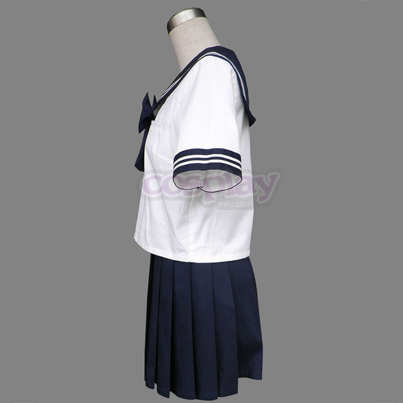 Royal Blue Short Sleeves Sailor Uniform 8 Anime Cosplay Costumes Outfit