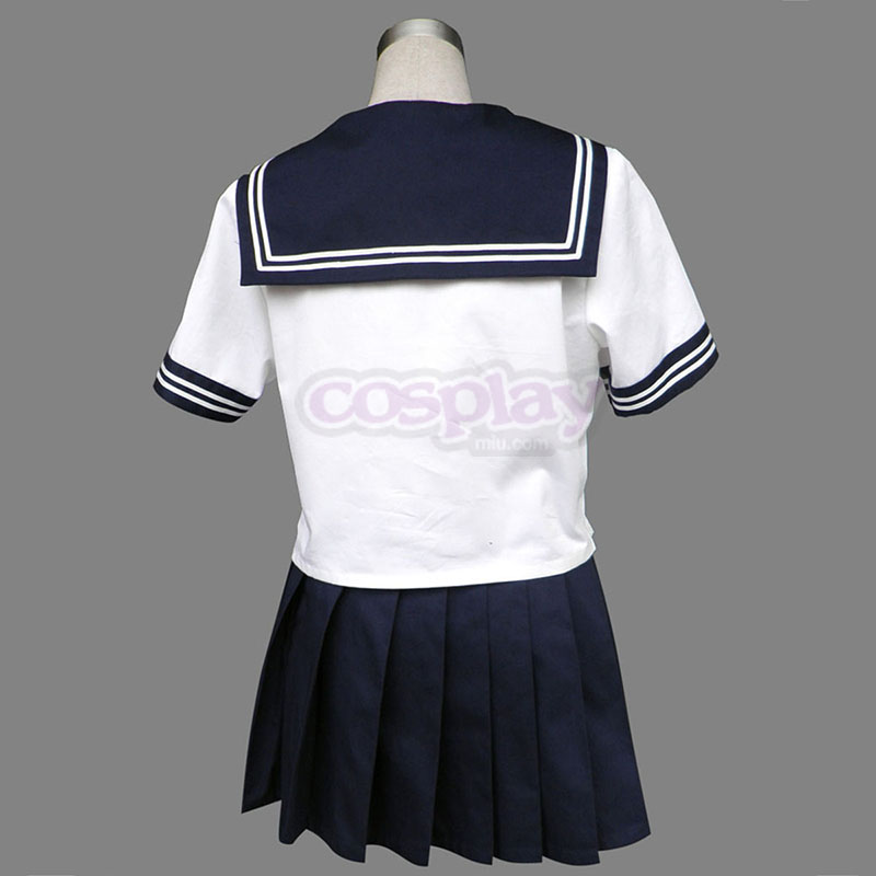 Royal Blue Short Sleeves Sailor Uniform 8 Anime Cosplay Costumes Outfit