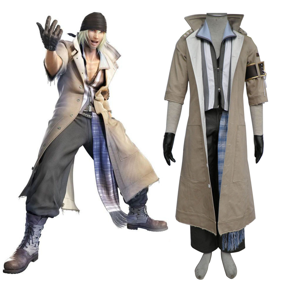 Final Fantasy XIII Snow Villiers 1 Anime Cosplay Costumes Outfit