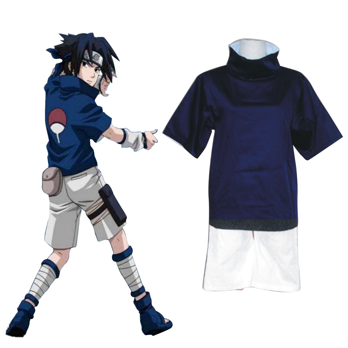 Naruto Uchiha Sasuke 1 Anime Cosplay Costumes Outfit