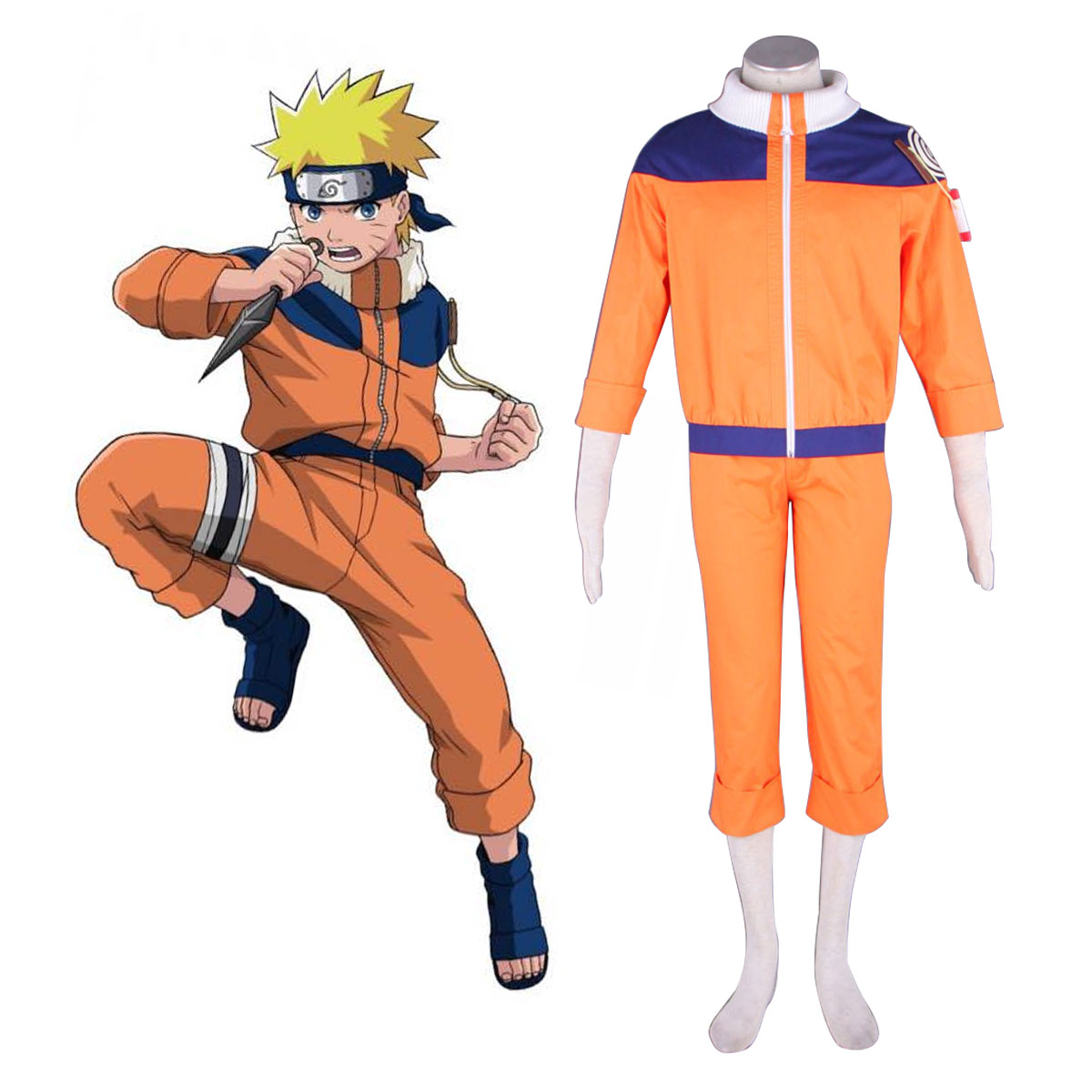 Naruto Uzumaki Naruto 1 Anime Cosplay Costumes Outfit