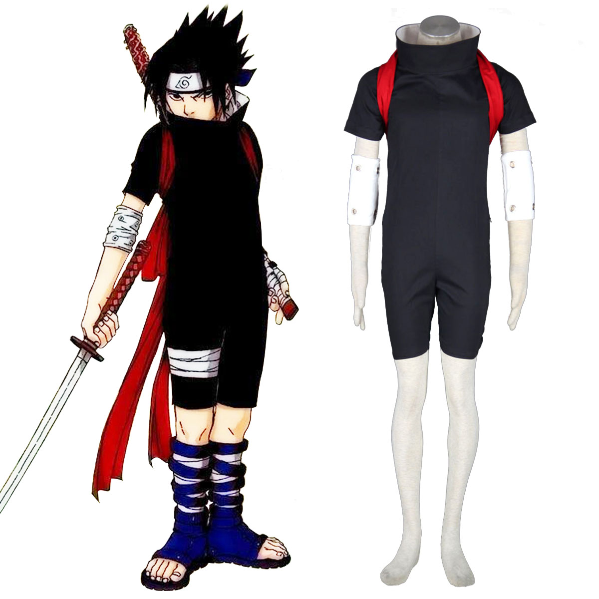 Naruto Sasuke Uchiha 2 Anime Cosplay Costumes Outfit