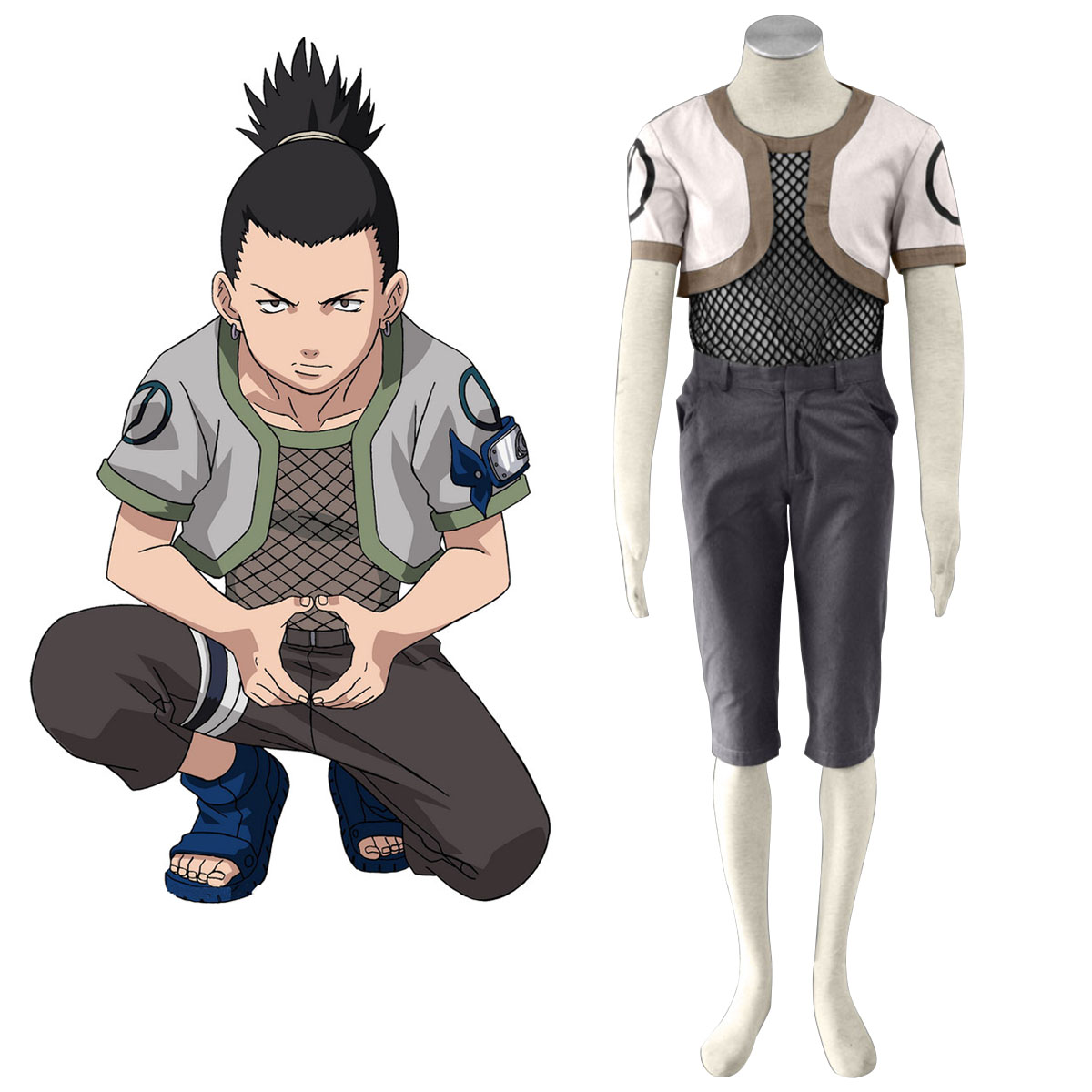 Naruto Nara Shikamaru 1 Anime Cosplay Costumes Outfit