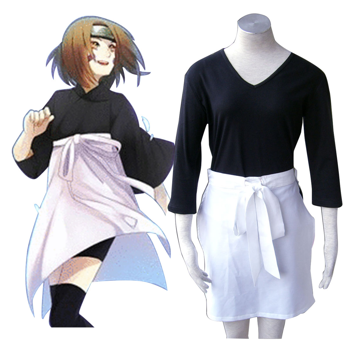 Naruto Nohara Rin Anime Cosplay Costumes Outfit