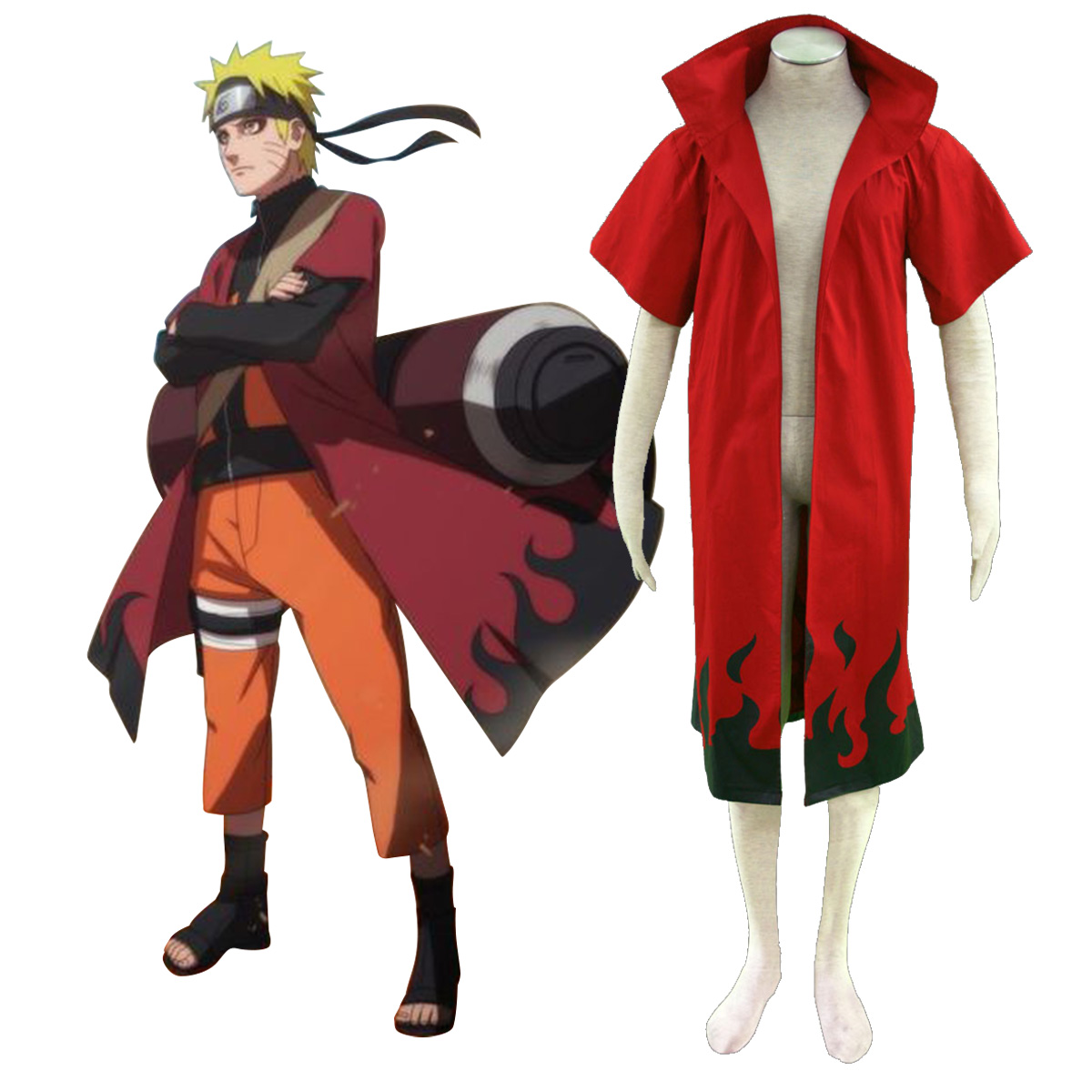 Naruto Uzumaki Naruto 6 Anime Cosplay Costumes Outfit