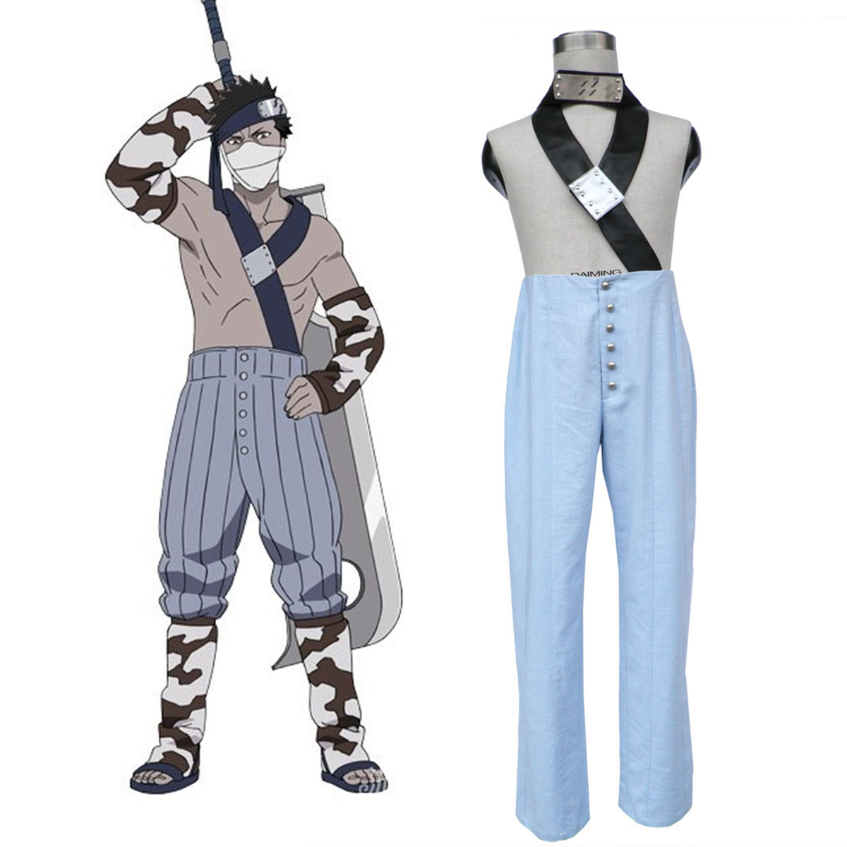 Naruto Momochi Zabuza 1 Anime Cosplay Costumes Outfit