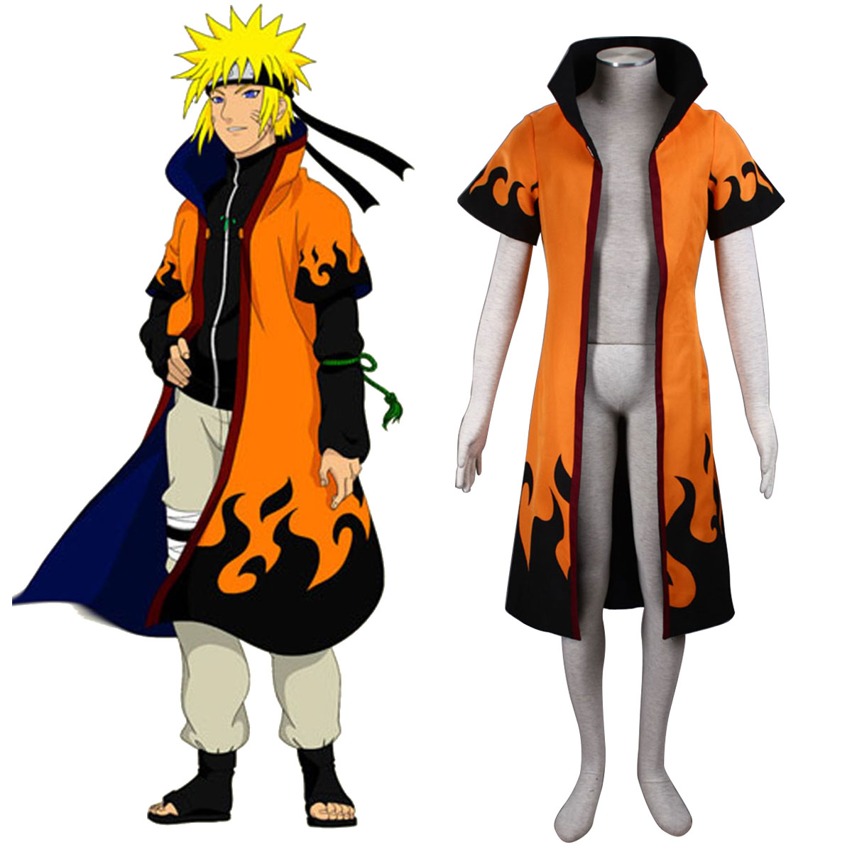 Naruto Sixth Hokage Naruto Uzumaki 4 Anime Cosplay Costumes Outfit