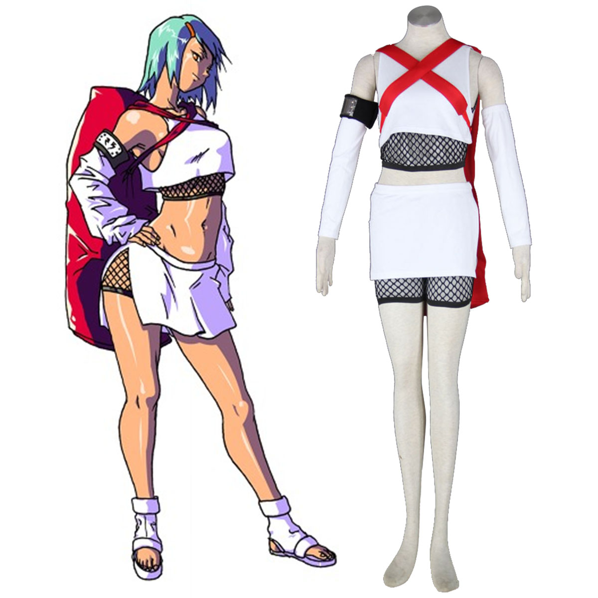Naruto Jinchuriki Fuu 1 Anime Cosplay Costumes Outfit