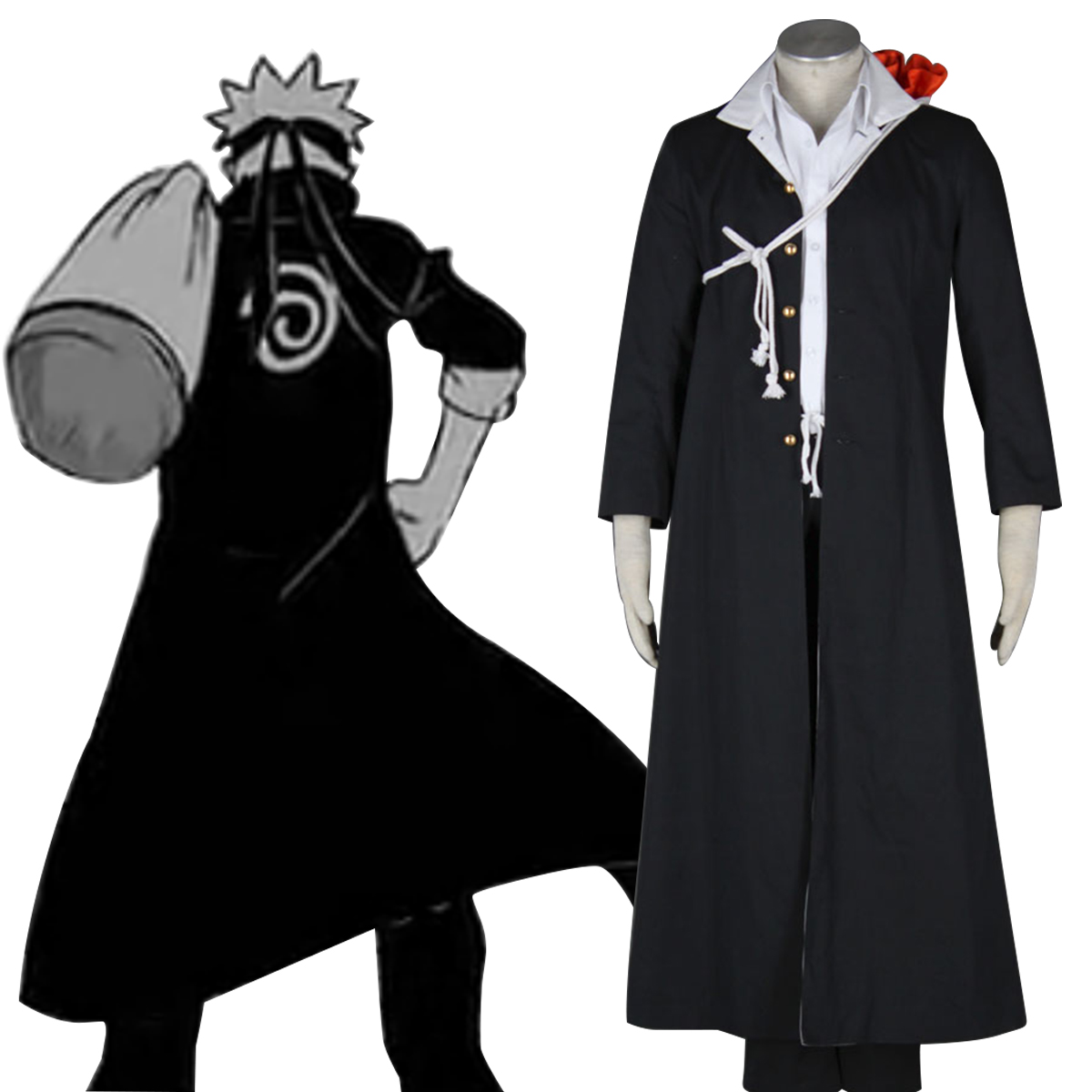 Naruto Uzumaki Naruto 7 Anime Cosplay Costumes Outfit