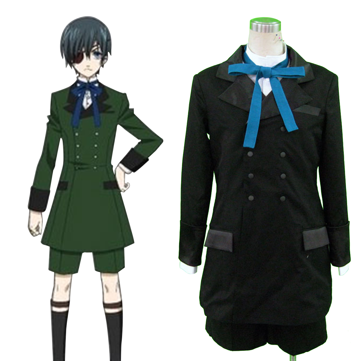 Black Butler Ciel Phantomhive 4 Anime Cosplay Costumes Outfit Black ...