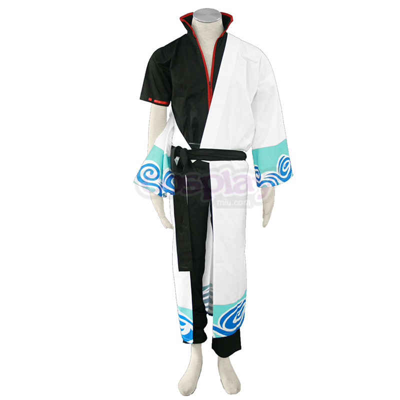 Gin Tama Sakata Gintoki 1 Black Belt Anime Cosplay Costumes Outfit