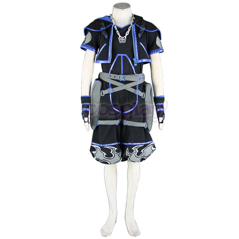 Kingdom Hearts Sora 4 Black Anime Cosplay Costumes Outfit